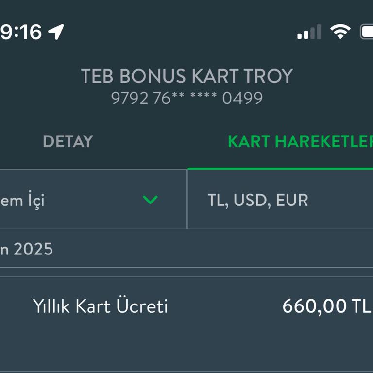 Yıllık Kart Aidatı Haksız Kesintisi