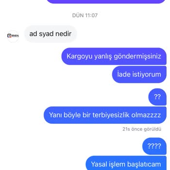 Yanlış Ürün Gönderimi Ve İletişim Sorunlarıyla Karşılaşan Müşteri