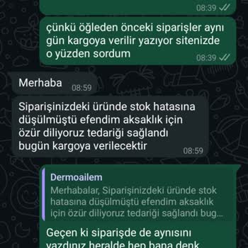 Söz Verilen Kargo Tarihine Uymayan Firma