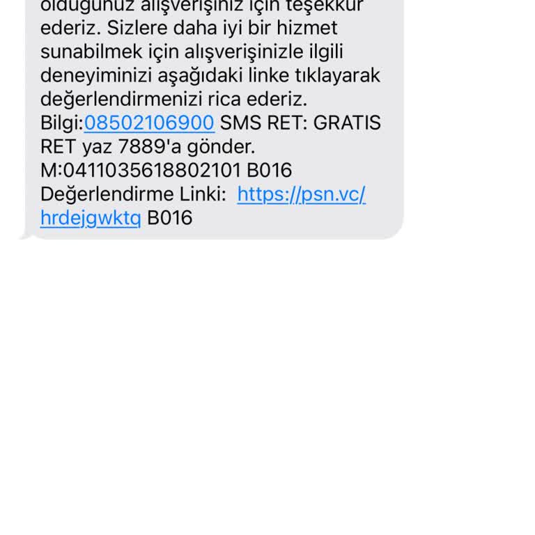 Yanlış Alışveriş Bildirimi Ve Bilgi Talebi