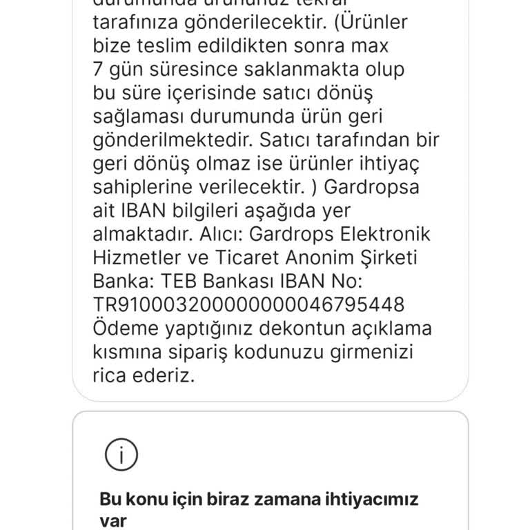 Gardrops'ta İade Sürecinde Ekstra Ücret Şoku