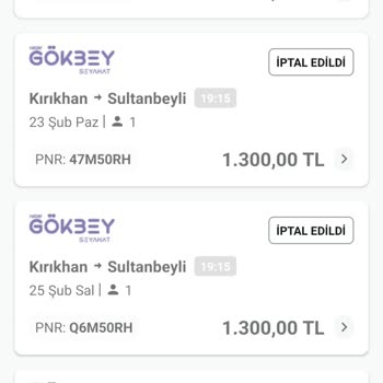 İptal Edilen Seferin Geri Ödemesi Yapılmadı