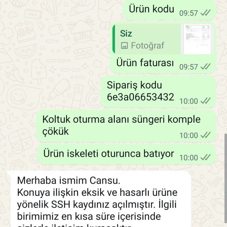 Vivense Koltuk Takımı Sünger Sorunu Ve İletişim Eksikliği