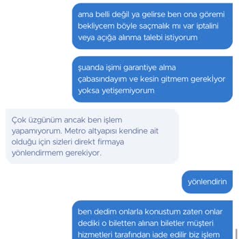 Obilet Ve Metro Turizm İptal Sorunu