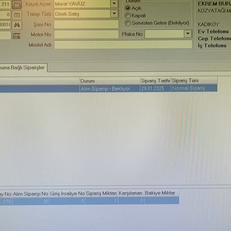 Araç Camı Stok Sorunu Ve İletişim Eksikliği