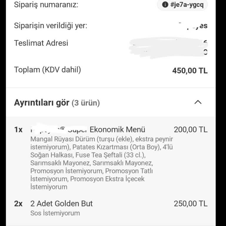 Yemeksepeti'nde Eksik Sipariş Ve Yetersiz Çözüm