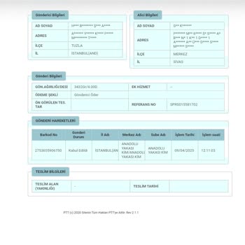 Kişisel Bilgilerin İzinsiz Kullanımı Ve PTT Kargo Üzerinden Yapılan Yanlış Sipariş