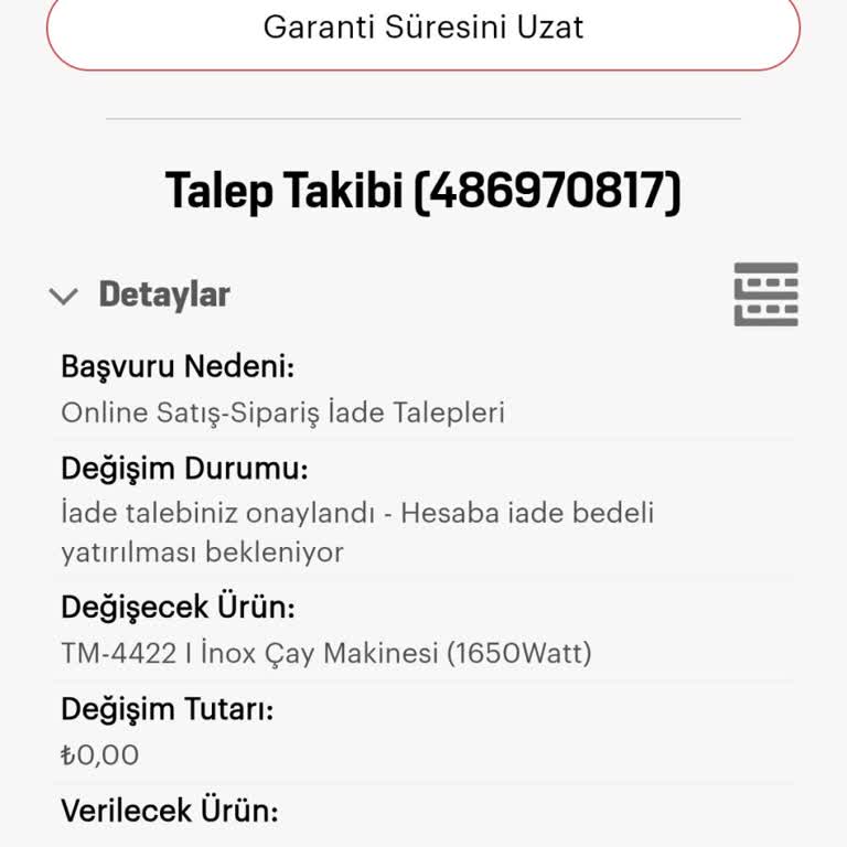 Ücret İadesi Yapılmayan Bozuk Çay Makinesi Deneyimi
