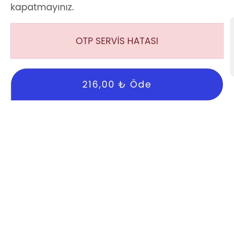 Masterpass OTP Hatası: Sipariş Veremiyorum!