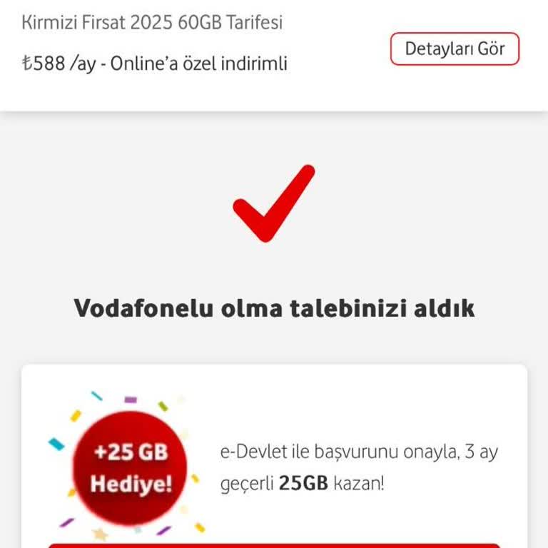 Vodafone'un Hediye 25 GB Sözünü Tutmaması