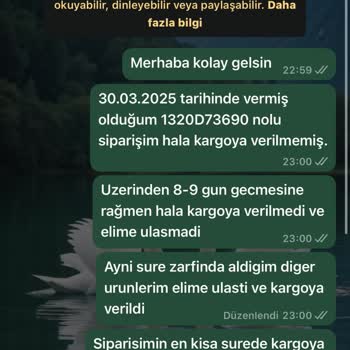 Ozsaricam'dan Aldığım Ürün Kargoya Verilmiyor