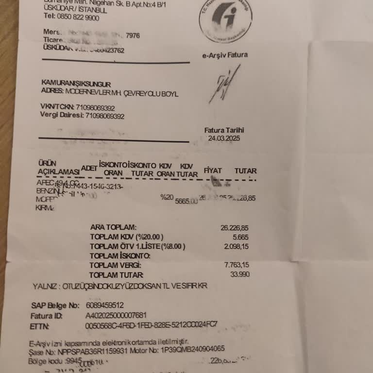 A101'den Alınan Motorun Evrak Sorunu Mağduriyeti