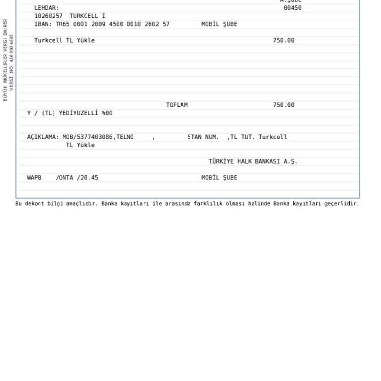 Turkcell'e Yapılan Para Transferi Sorunu