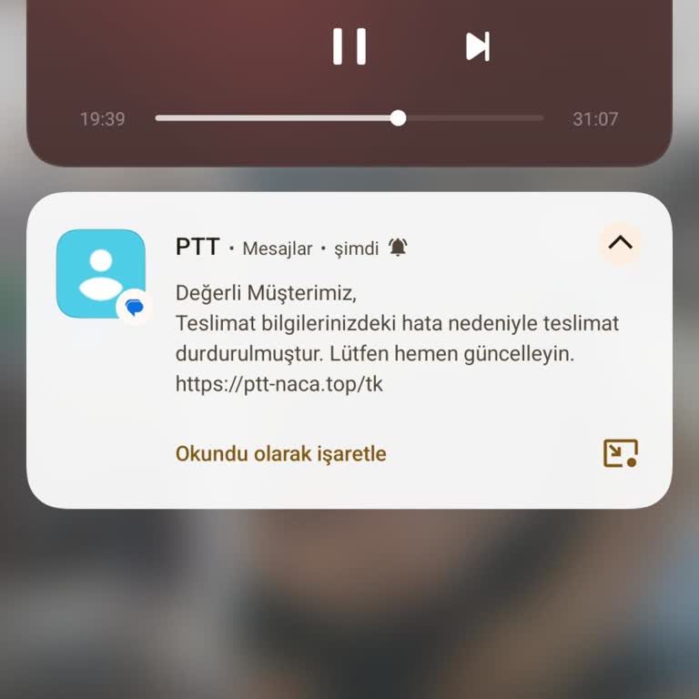 PTT Mesajı İle Kargo Beklerken Bilgilerim Tehlikede