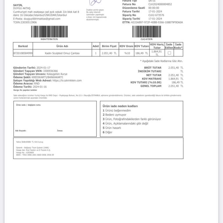 Çantada Erken Deformasyon Ve Garanti Sorunu