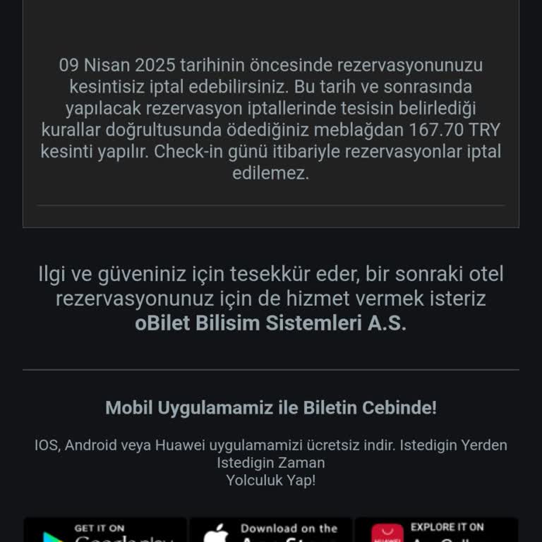 Haberim Olmadan İptal Edilen Rezervasyon Ve Kupon Kaybı