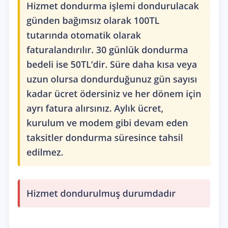 İnternet Dondurma Sonrası Bağlantı Sorunu