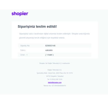 Valoskin'den Satın Aldığım Hesap Teslim Edilmedi