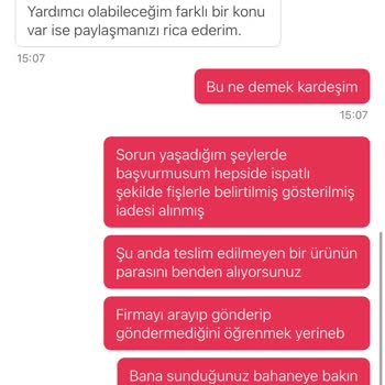 Teslim Edilmeyen Siparişe İade Talebi Reddedildi