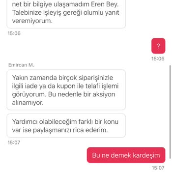 Teslim Edilmeyen Siparişe İade Talebi Reddedildi
