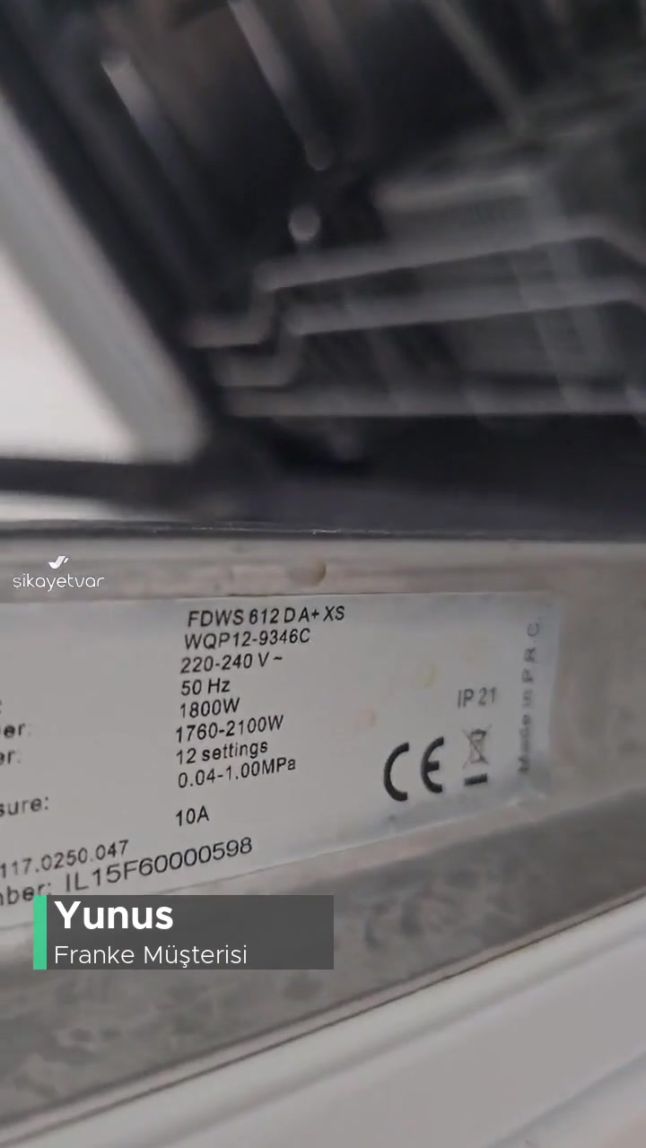 Franke Bulaşık Makinesini Kullanamıyorum videonun kapak resmi