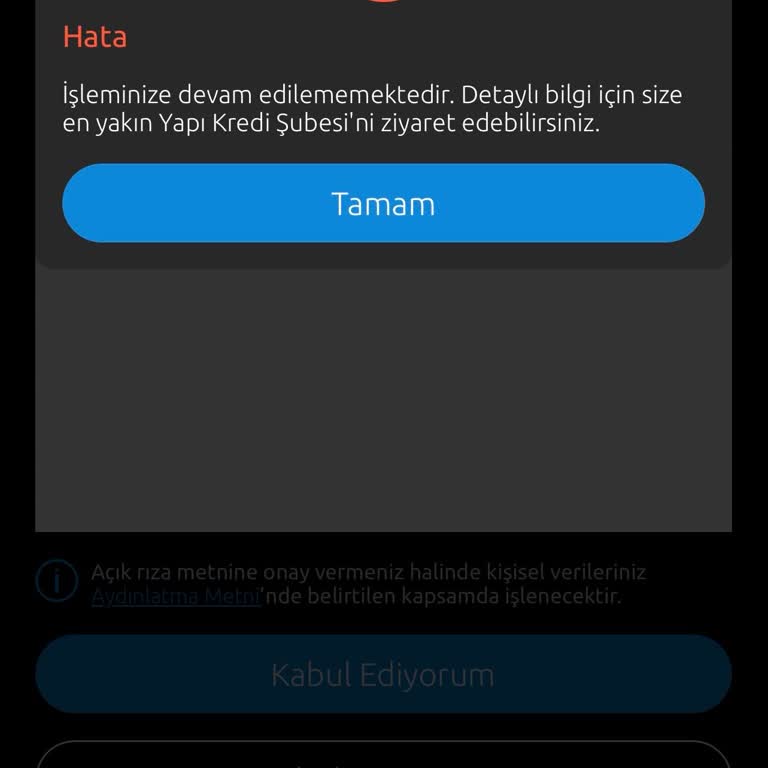 Yapı Kredi Bankası Mobil Başvuru Sürecinde Sürekli Hata Ve Çözüm Eksikliği!