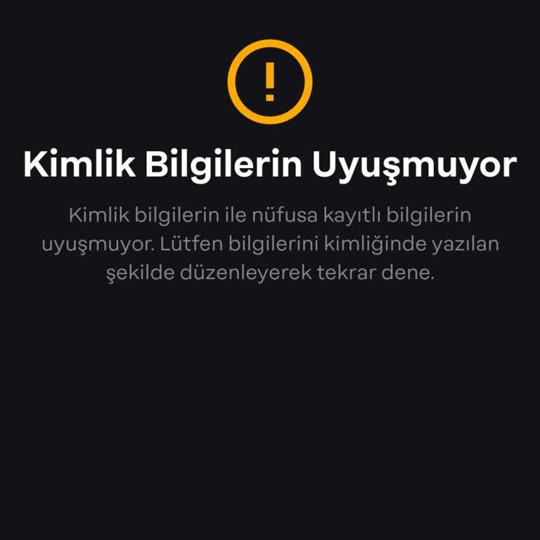 Papara Kimlik Bilgileriyle Onay Sorunu