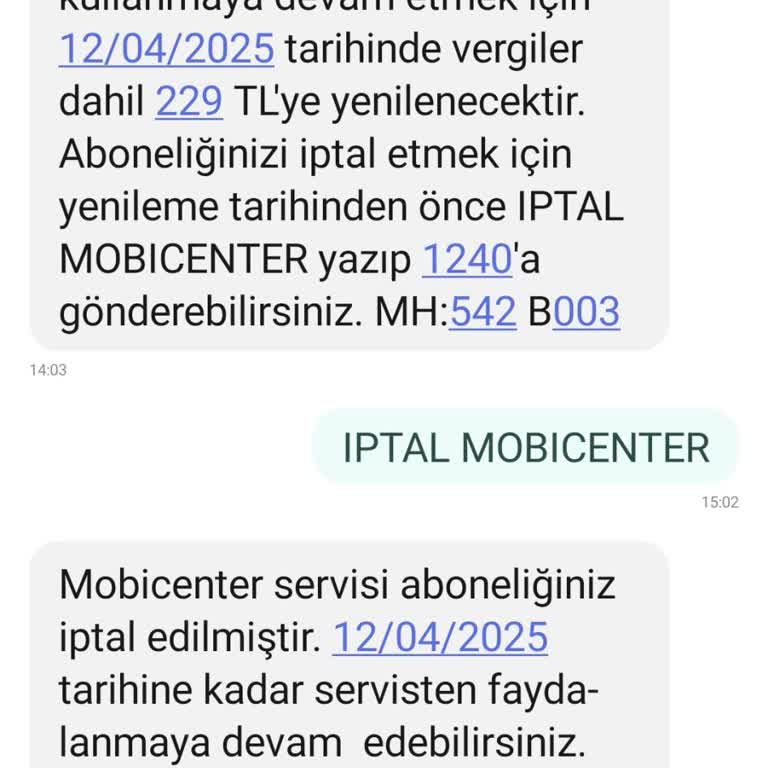 Yanlış Abonelik Mesajı Ve İade Talebi