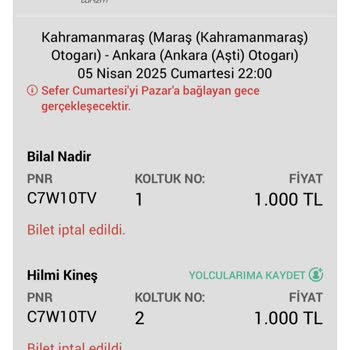 Geciken Bilet İadesi Sorunu