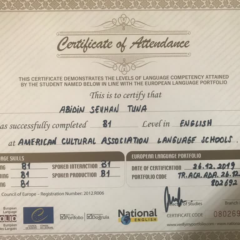 Sertifika Doğrulama Sorunu: Adana Amerikan Kültür Reşatbey Şubesi