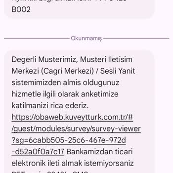 Kuveyt Türk Mobil Bankacılıkta SMS Kodu Sorunu
