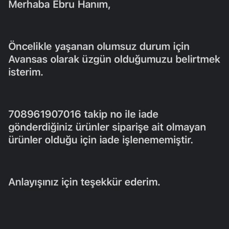 Eksik Sipariş Ve İade Sürecinde Çözüm Bulunamıyor