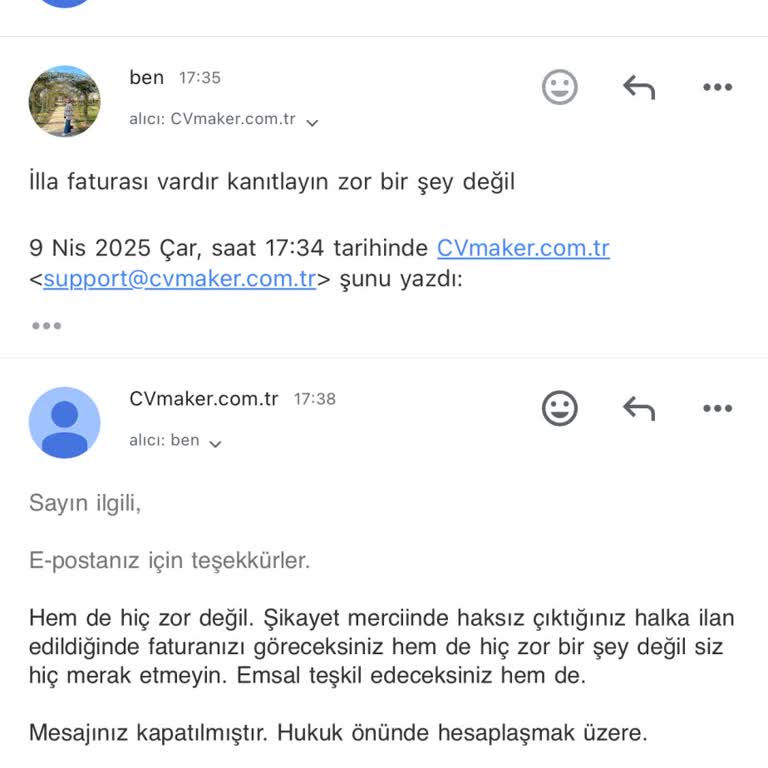 CV Maker Uygulamasında Haksız Abonelik Ücreti Ve Tehditkar İletişim