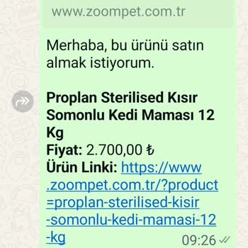 Zoom Pet Shop Siparişimde Mağduriyet Yaşadım