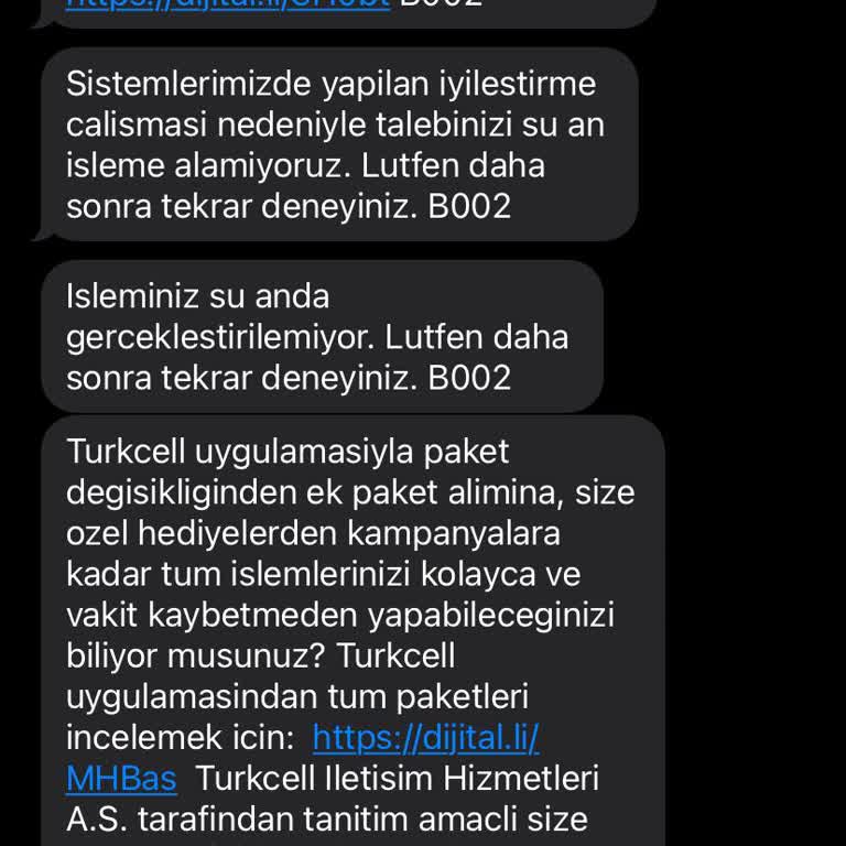 Turkcell'in Bilgilendirmeden Yaptığı Sistem Çalışmaları Mağdur Ediyor