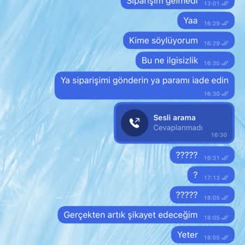 Sipariş Verilen Ürün 1 Aydır Kargolanmadı Ve Mesajlara Cevap Alınamıyor