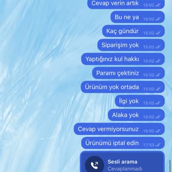 Sipariş Verilen Ürün 1 Aydır Kargolanmadı Ve Mesajlara Cevap Alınamıyor