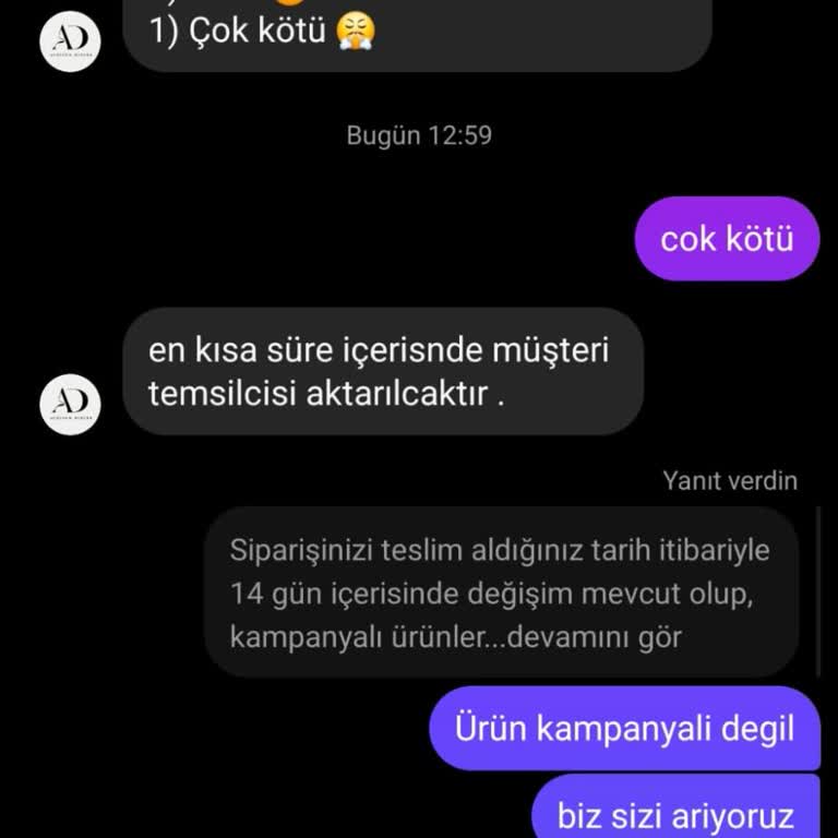 Sipariş İadesi İçin Yanıt Alamama Sorunu