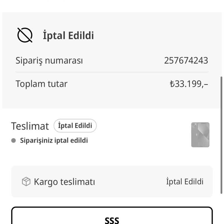 Sipariş İptali Ve Fiyat Artışıyla Mağduriyet Yaşadım