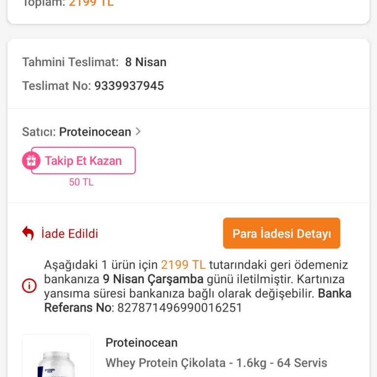 Siparişim Bilgi Verilmeden İade Edildi