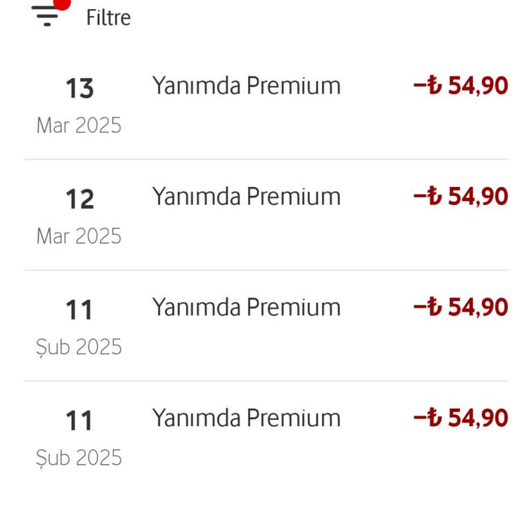 Vodafone Yanımda Premium Ücretinin Fazla Alınması
