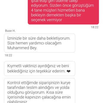 Teslim Edilmeyen Sipariş Ve Çözülmeyen İptal Talebi