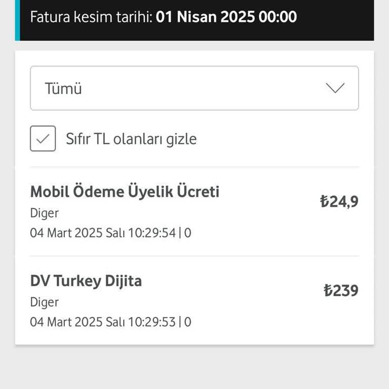 Vodafone Hattımda Bilgim Dışında Başlatılan Abonelik Ve Ücret Talebi