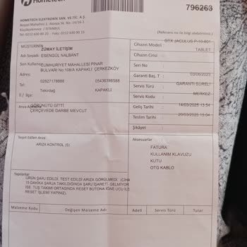 Tablette Ekran Sorunu Çözülmüyor