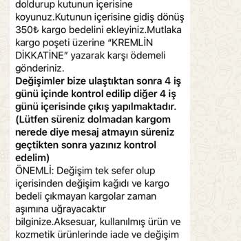 Kremlin.co'dan Ezik Ayakkabı Ve Yasal Olmayan Kargo Ücreti Talebi