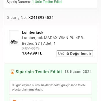 Lumberjack Ayakkabının Boyası 2 Haftada Kalktı