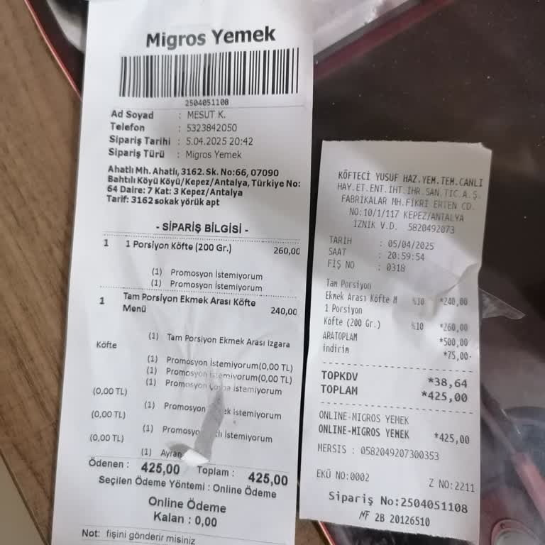 Eksik Sipariş: Köfteci Yusuf'tan Ekmeksiz Köfte Geldi