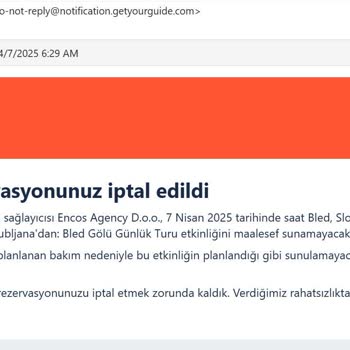 Getyourguide Tur İptali ve Ayrımcılık Şüphesi