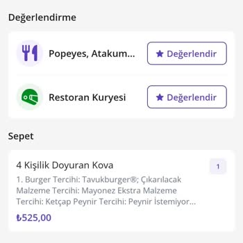 Yanlış Ücretlendirme: Popeyes Siparişimde Fazla Çekim