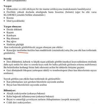 Klamoks Kullanımı Sonrası Yaşanan Ciddi Yan Etkiler